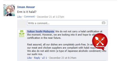 Sakae Sushi Halal atau Tidak?